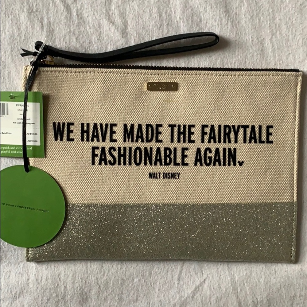 NWT Kate Spade Disney zipper wristlet pouch